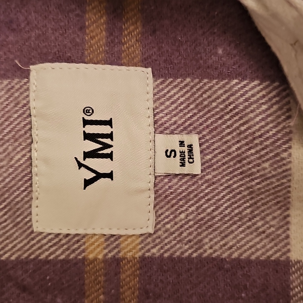 BRAND NEW WITH TAG LAVENDER PLAID FLANNEL JACKET - Picture 6 of 7